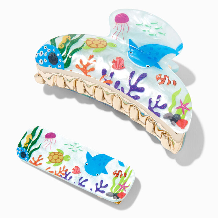 Sea Life Aquatic Hair Claw & Clip (2 Pack)