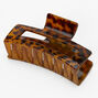 Medium Rectangular Tortoiseshell Hair Claw - Brown,