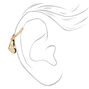 Gold 22G Enamel Butterfly Charm Cartilage Hoop Earring,