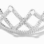 Claire&#39;s Club Silver Glitter Princess Tiara,