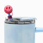 Pink Happy Face &amp; Black Star Straw Covers - 2 Pack,