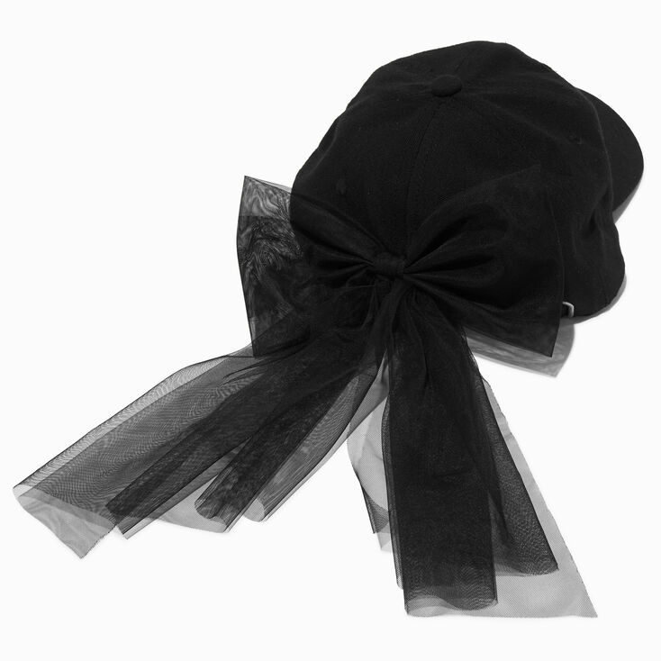 Casquette camionneur &agrave; n&oelig;ud noir,