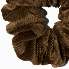 Olive Green Ribbed Giant Hair Scrunchie,