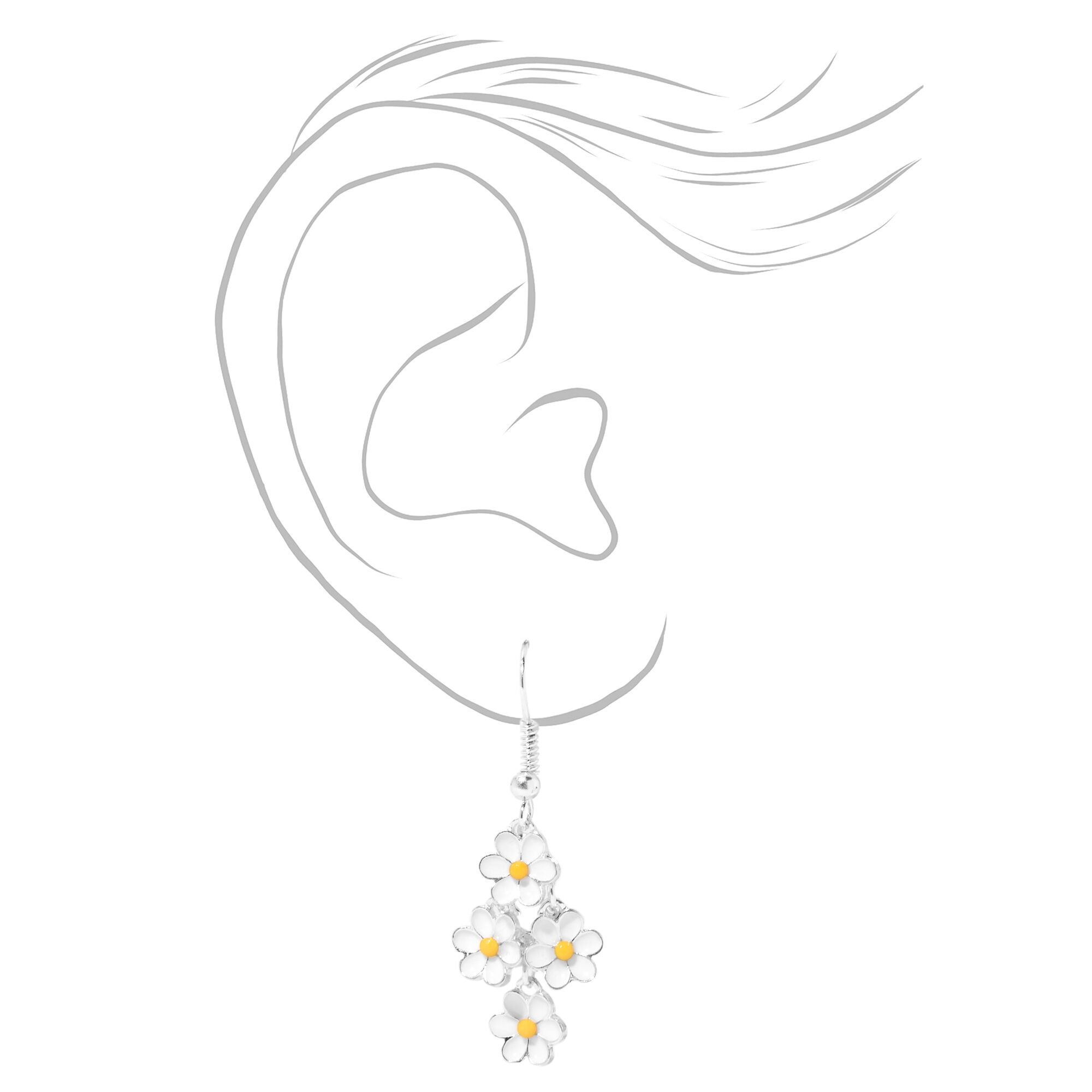 Daisy Chandelier Drop Earrings Claire s US