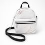Marble Mini Backpack Crossbody Bag - Black &amp; White,