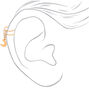 Gold Crystal Moon Charm Ear Cuff,