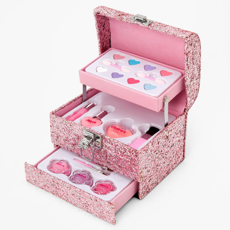 M&eacute;ga palette de maquillage &agrave; paillettes miniatures Claire&#39;s&nbsp;Club - Rose,