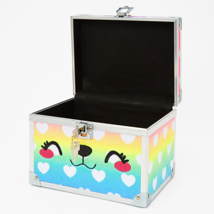 Heart Polka Dot Bear Lock Box,