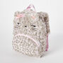Claire&#39;s Club Furry Pink Cat Small Backpack,