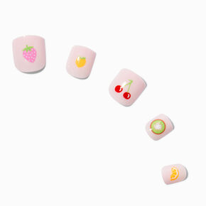 Fruit Salad Square Press On Faux Nail Set - 24 Pack,