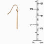 Gold-tone Bar 1&quot; Drop Earrings,