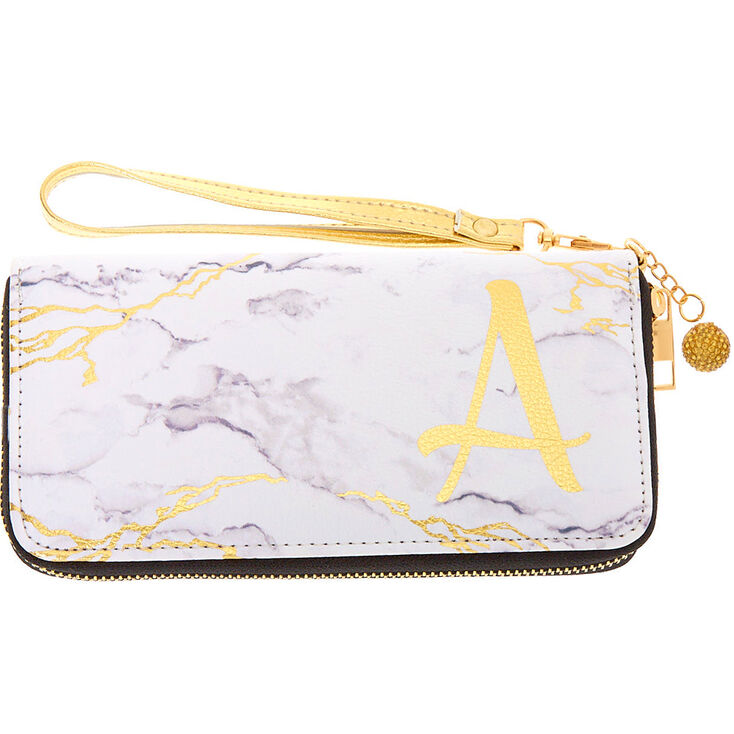 Claire's Pochette poignet couleur marbré à initiale - A