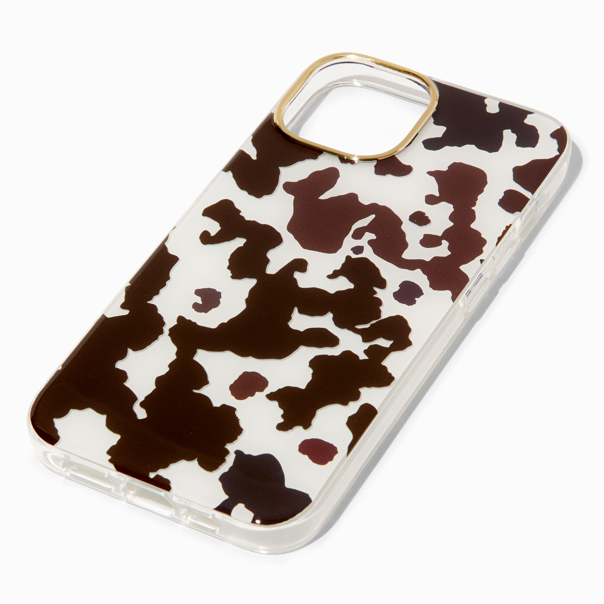 View Claires Cow Print Protective Phone Case Fits Iphone 1314 White information
