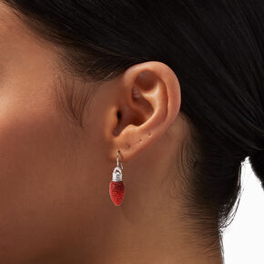 Glitter Christmas Bulbs 1&quot; Drop Earrings - 3 Pack,
