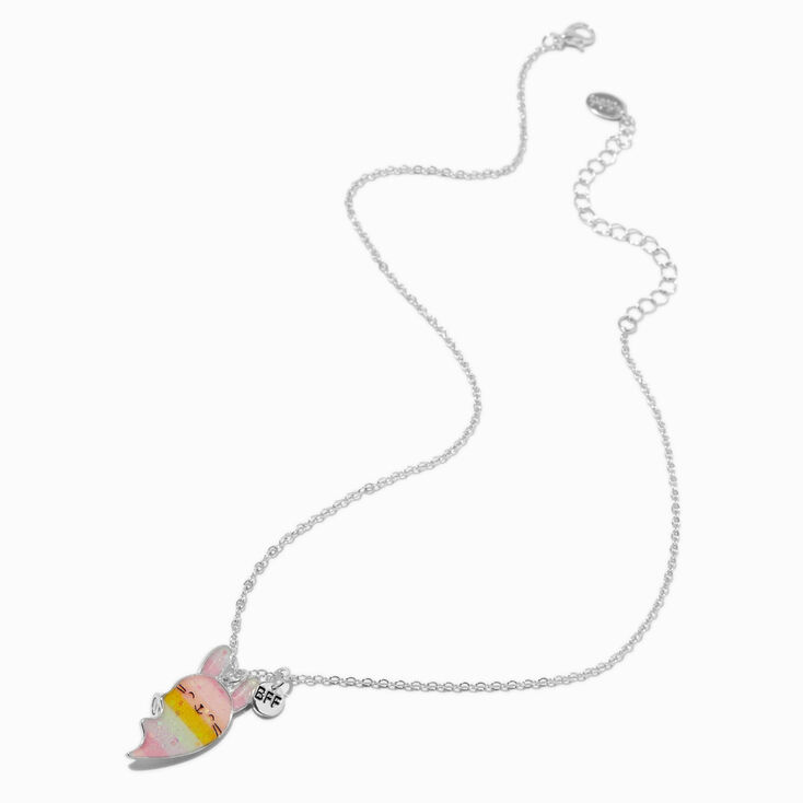 Best Friends Bunny Split Heart Pendant Necklaces - 2 Pack,