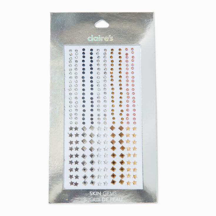 Mixed Metal Metallic Shapes Skin Gems Mega Set,