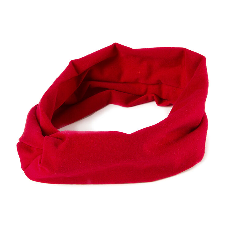 Wide Jersey Twisted Headwrap - Red,