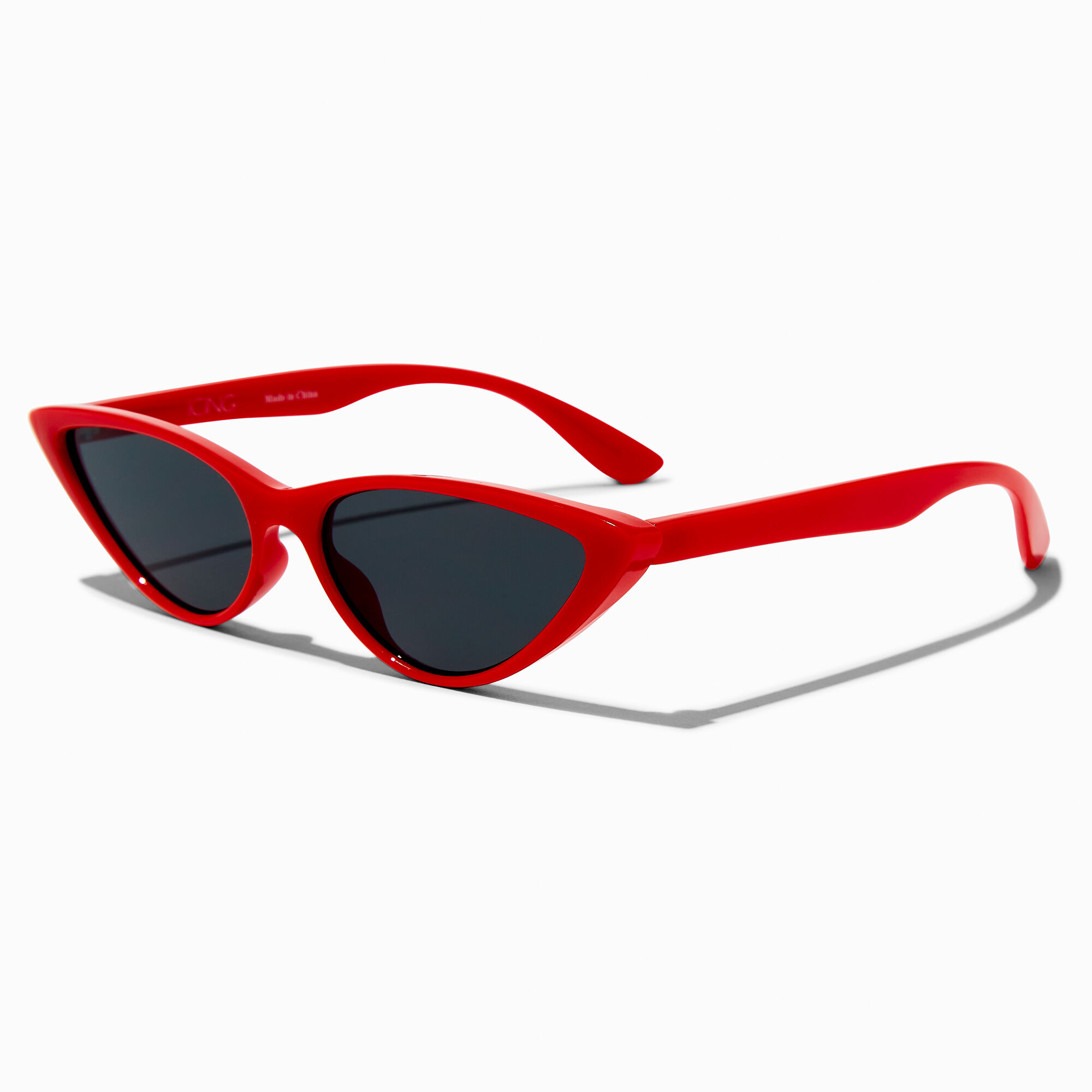 View Claires Slim Cat Eye Sunglasses Red information