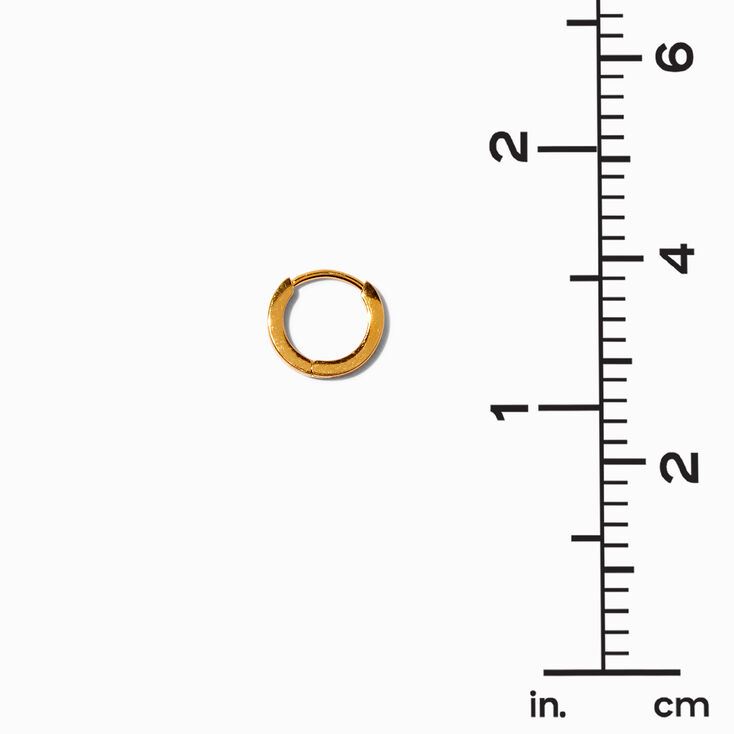 C LUXE by Claire&#39;s Gold Titanium 8MM Clicker Hoop Earrings,