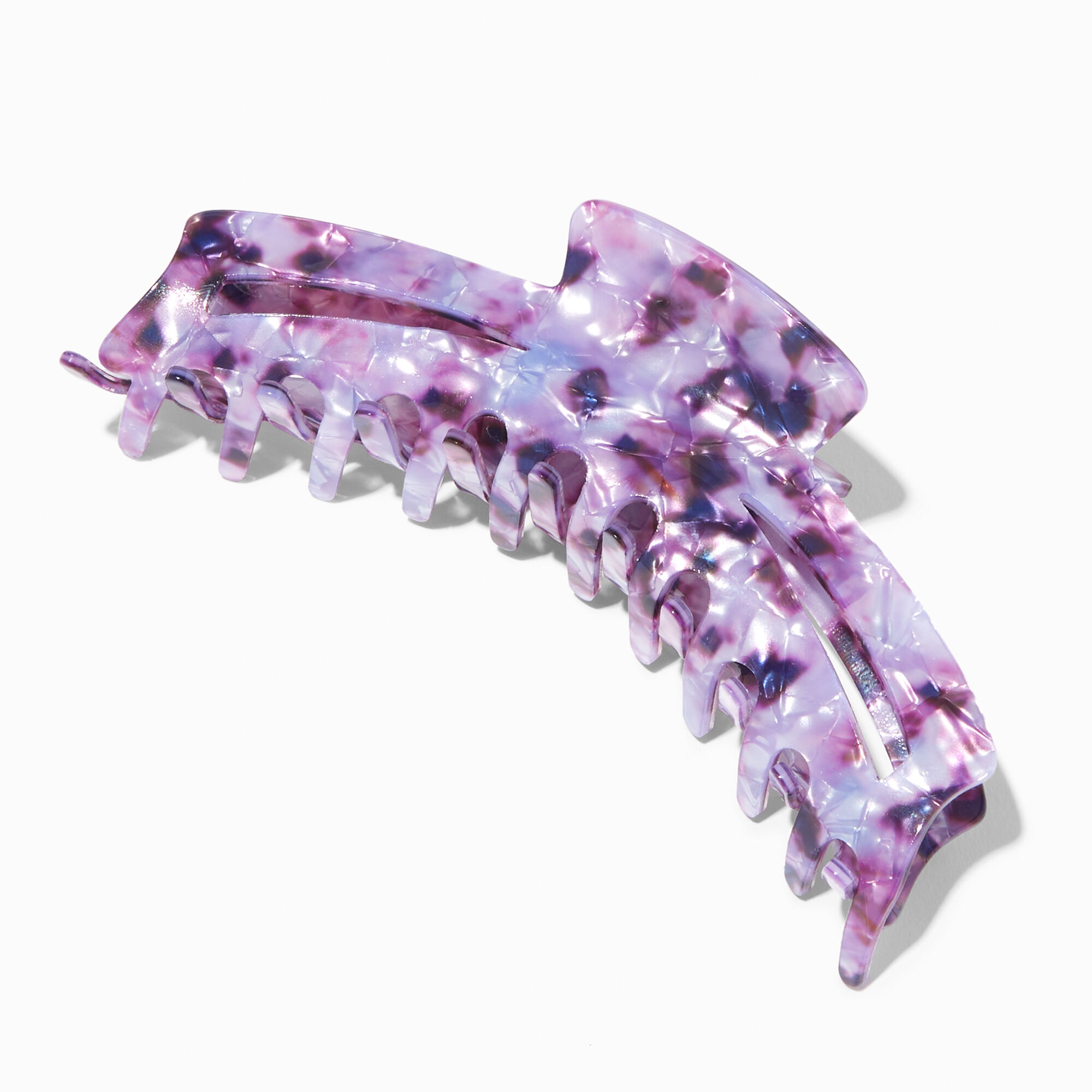 View Claires Tortoiseshell Acrylic Hair Claw Purple information