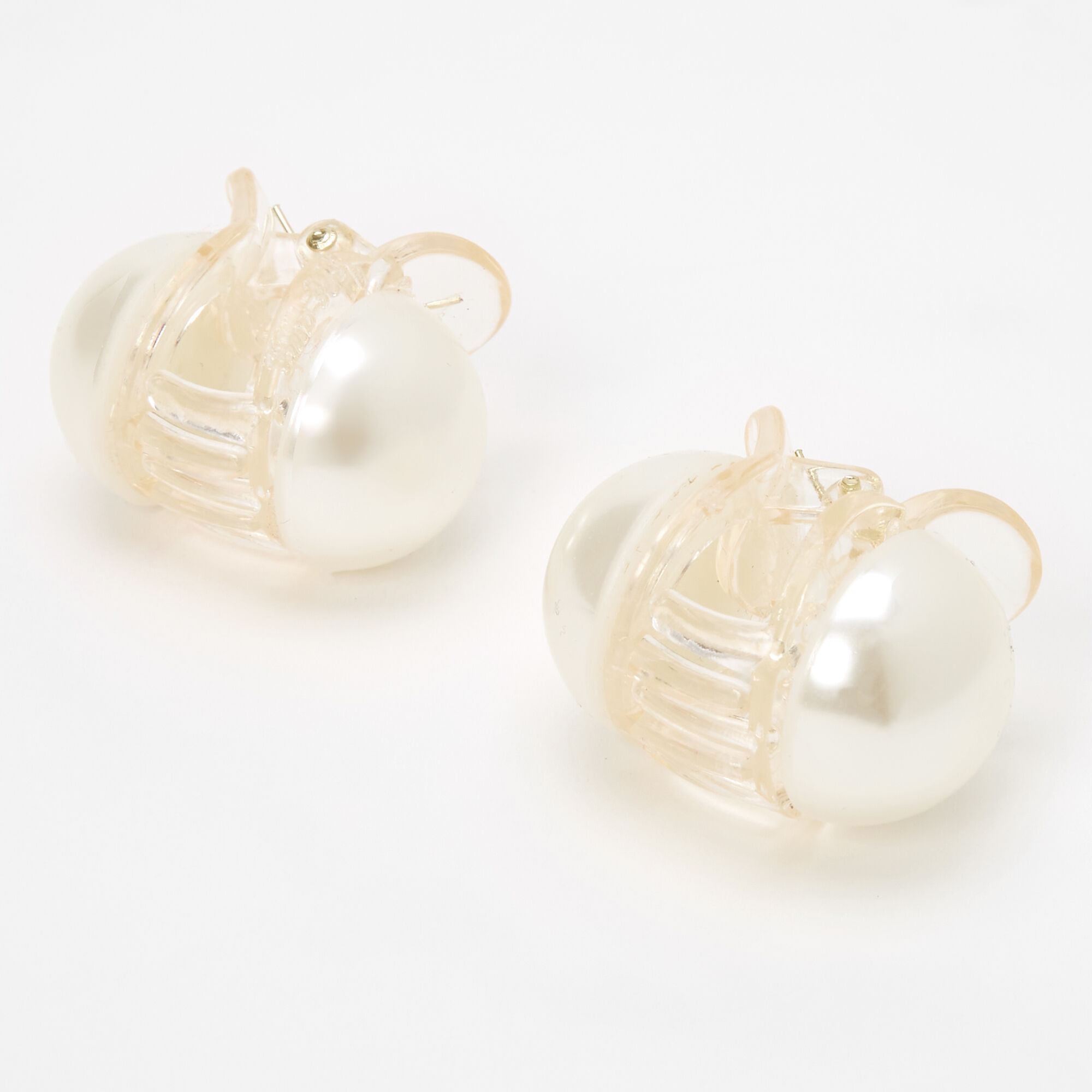 Claire's Mini pinces à cheveux perle d'imitation - Lot de 2