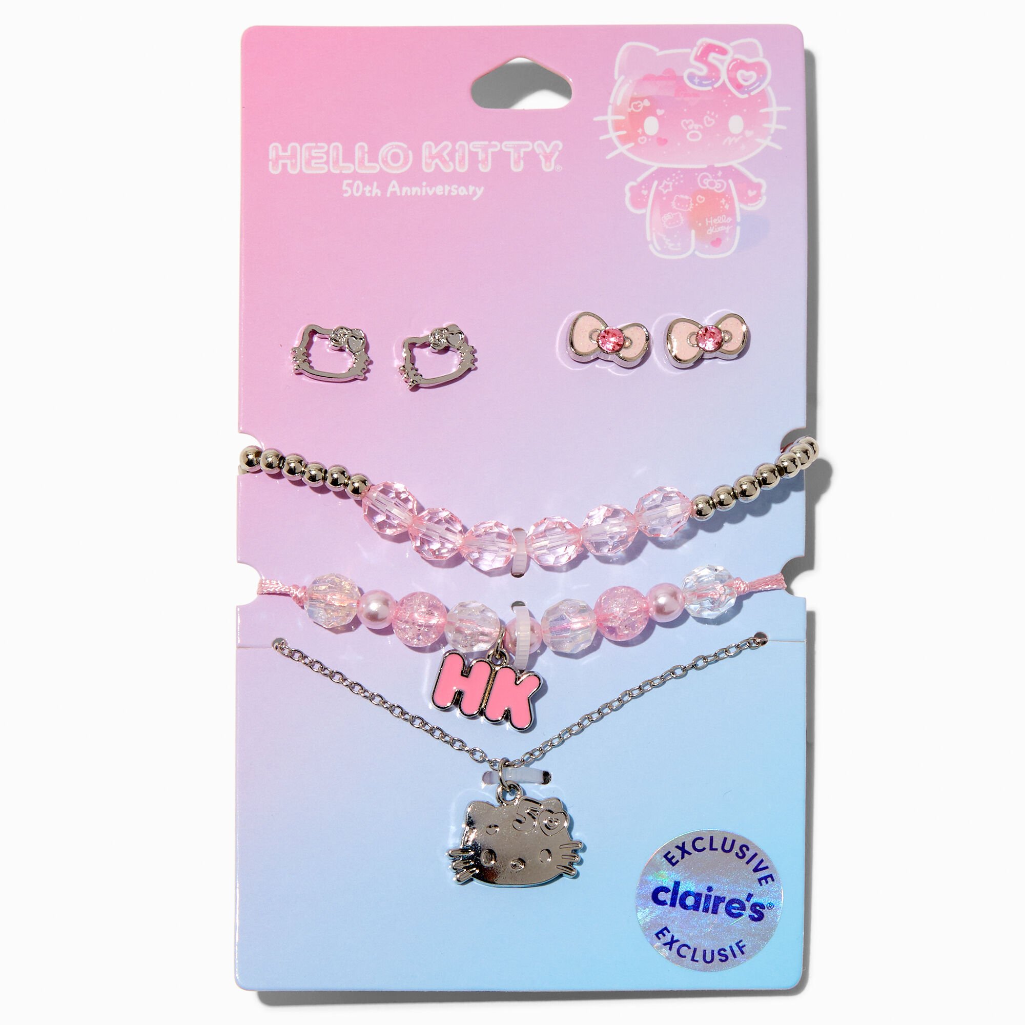 Claire s Hello Kitty 50th Anniversary Claire s Exclusive Jewelry Set 5 Pack The Shops at Willow Bend