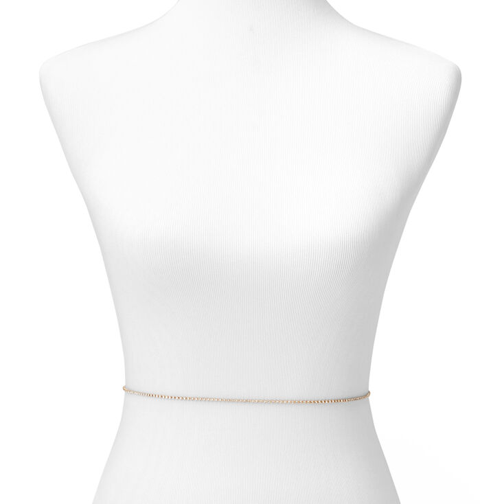 Gold Rhinestone Belly Chain,