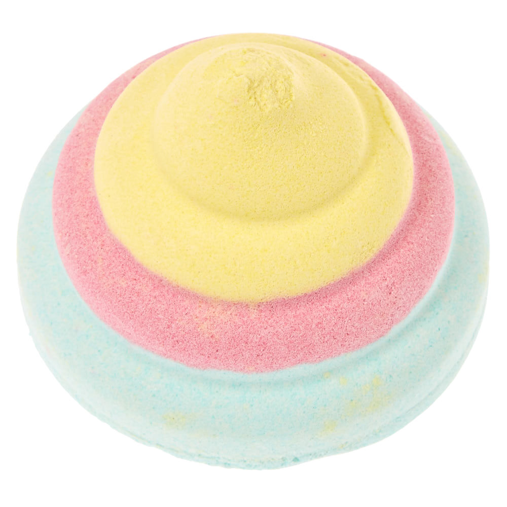 Bombe de bain parfumée à la fraise motif crotte de licorne arc-en-ciel,