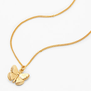 18ct Gold Plated Refined Butterfly Pendant Necklace,