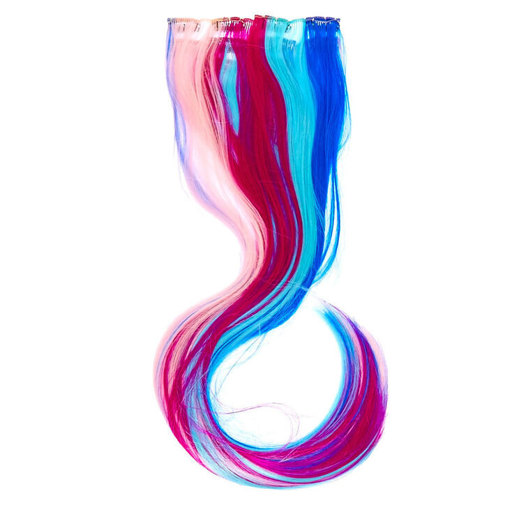 Mermaid Faux Hair Clip In Extensions - 4 Pack,