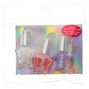 3 Pack Mini Star Glitter Water Based Nail Polish Set,