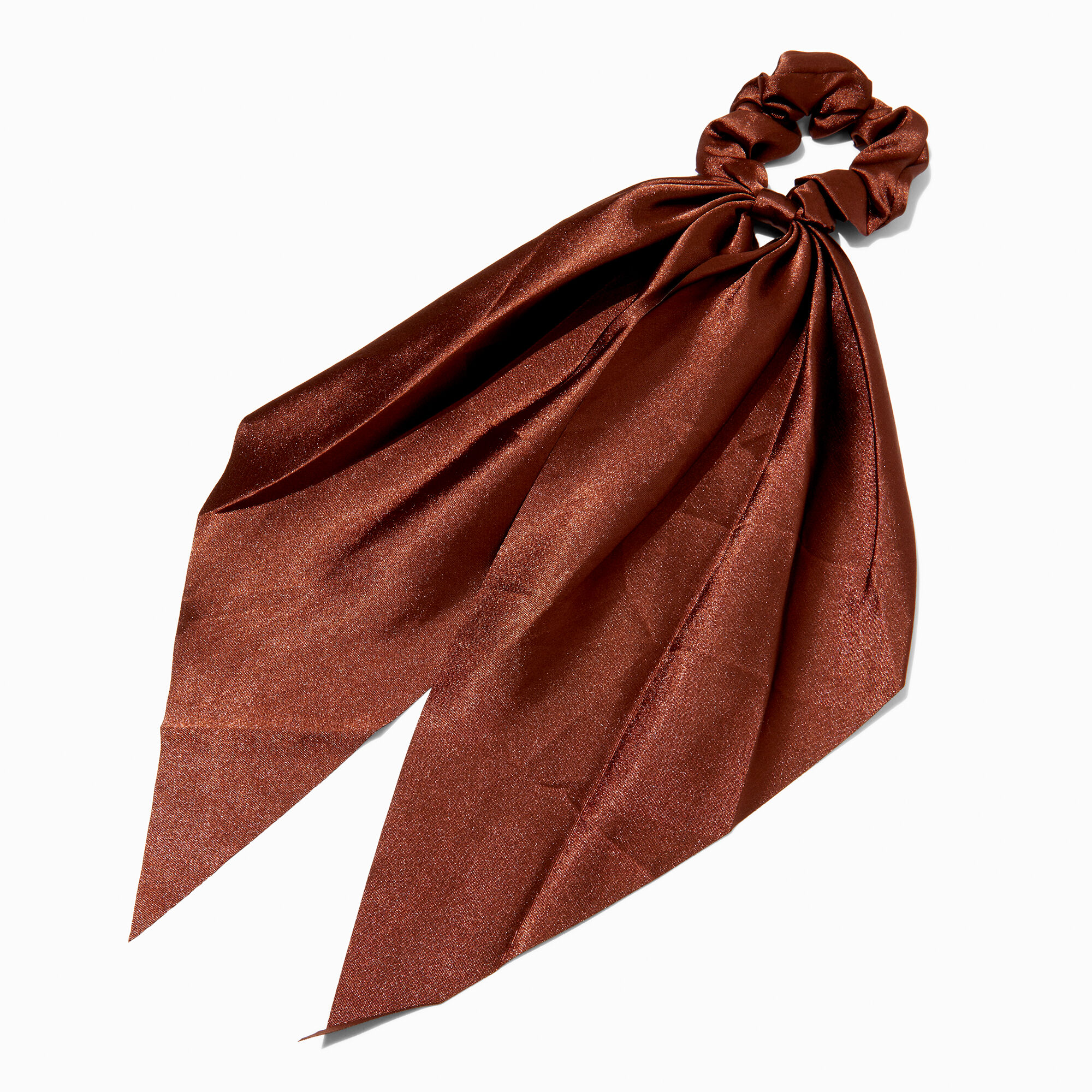 Chocolate Brown Hair Scrunchie Scarf,