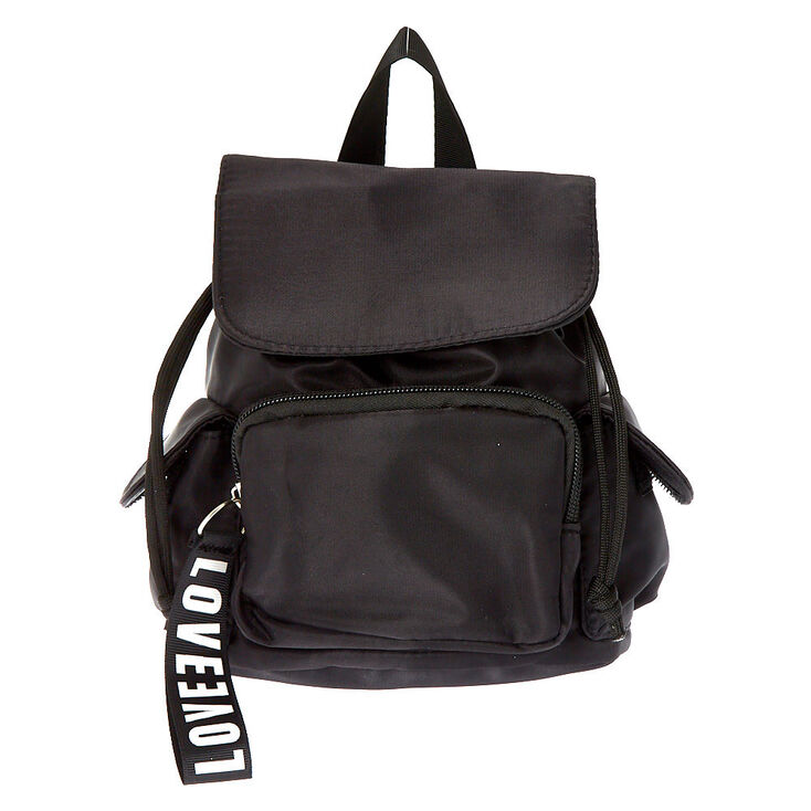 Claire's Mini sac à dos en nylon noir