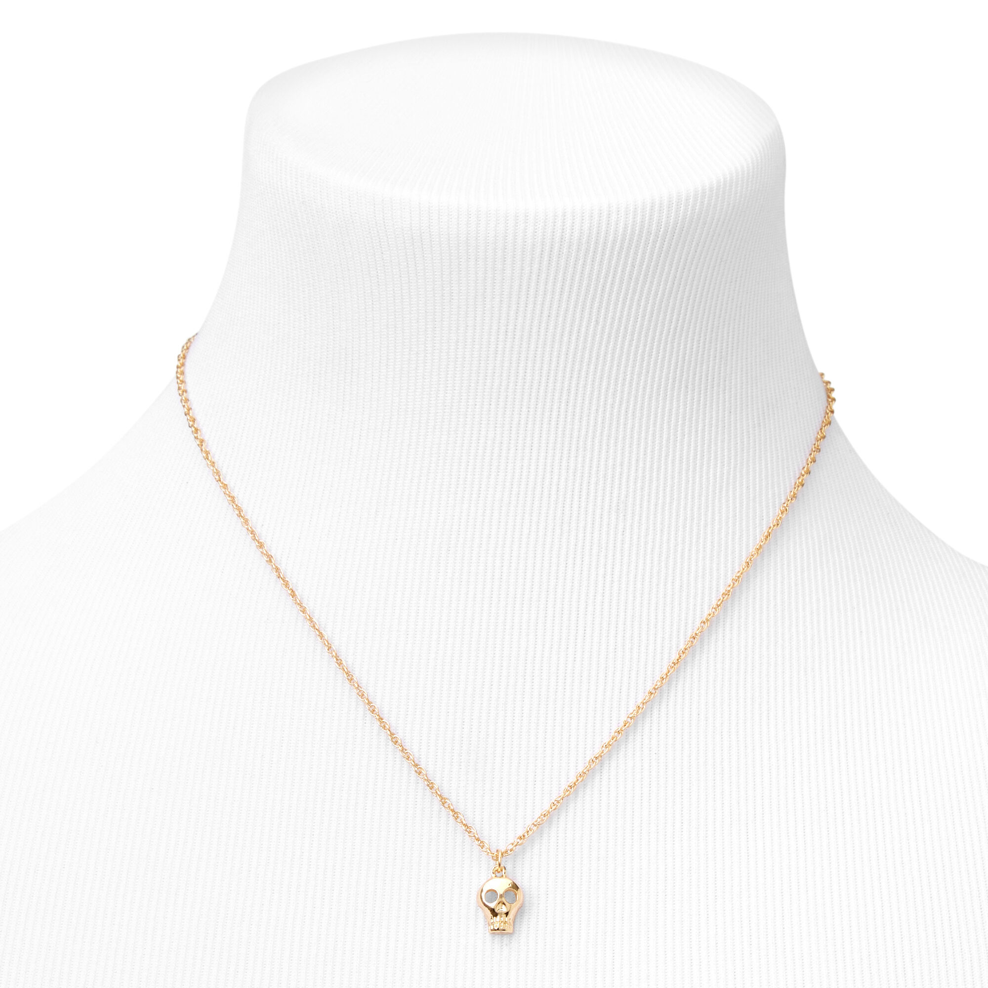 Gold Skull Pendant Jewellery Set - 2 Pack,