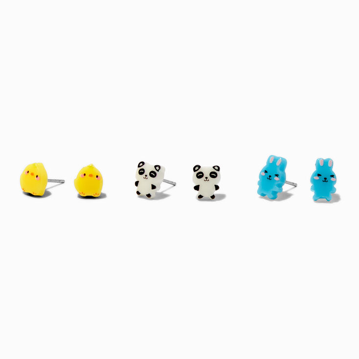 Panda, Chicks, &amp; Bunny Stud Earrings,