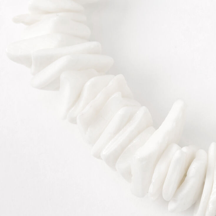 Puka Shell Stretch Bracelet - White,