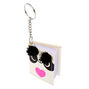 Glitter Panda Mini Diary Keychain - White,