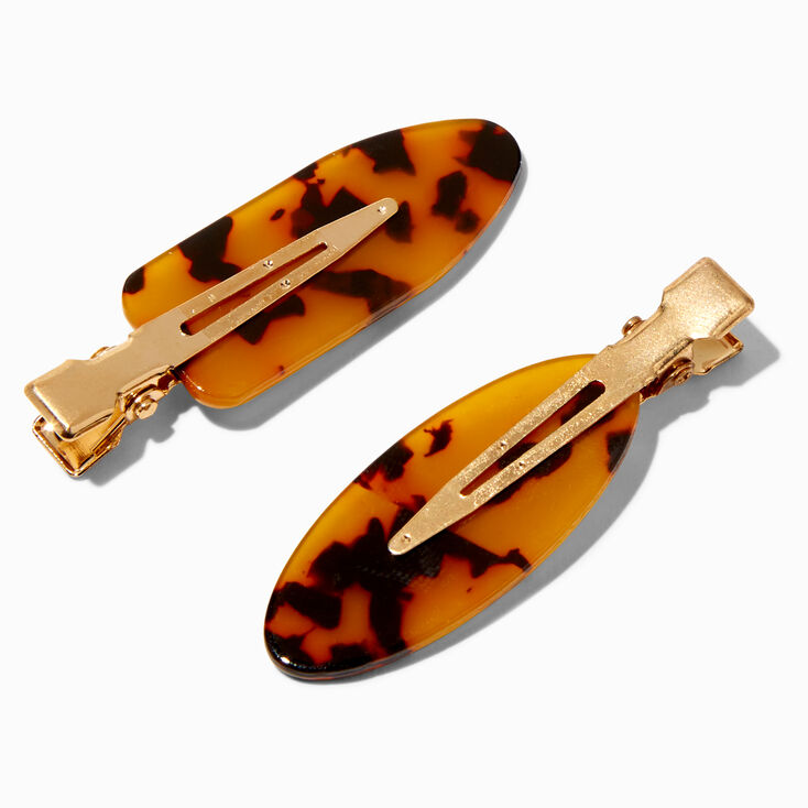 Tortoiseshell Disc Hair Clips - 4 Pack,