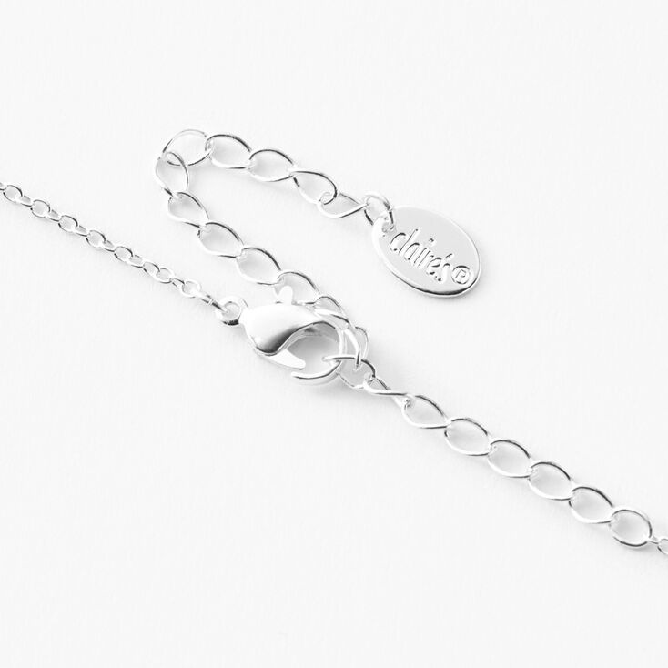Silver Initial Mood Pendant Necklace - K,