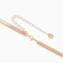 Gold Curb Chain Multi-Strand Necklace,