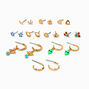 Celestial &amp; Space Gold-tine Earrings Set - 9 Pack,