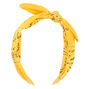 Bandana Knotted Bow Headband - Mustard,