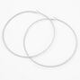 Silver 120MM Laser Cut Twisted Hoop Earrings,