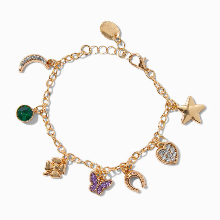 Gold-tone Lucky Charm Bracelet,