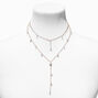 Holf Crystal Drip Y-Neck Multi-Strand Necklace,