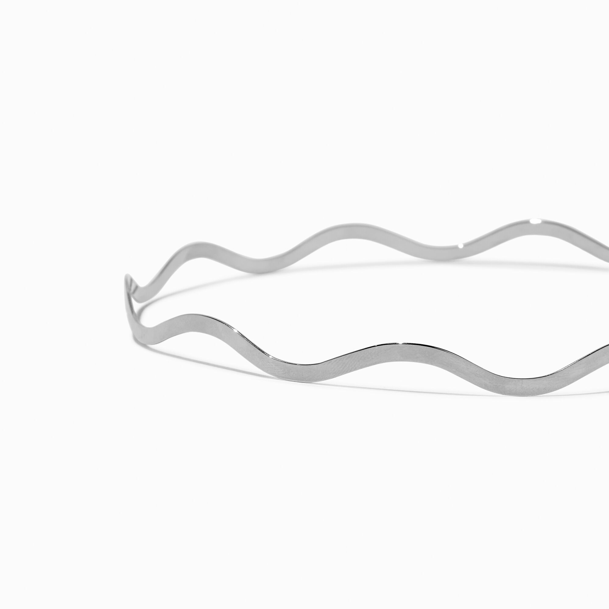 Silver Zig Zag Metal Headband,