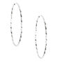Silver 40MM Twist Hoop Earrings,