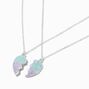 Best Friends Big Sis &amp; Lil Sis Split Heart Pendant Necklaces - 2 Pack,
