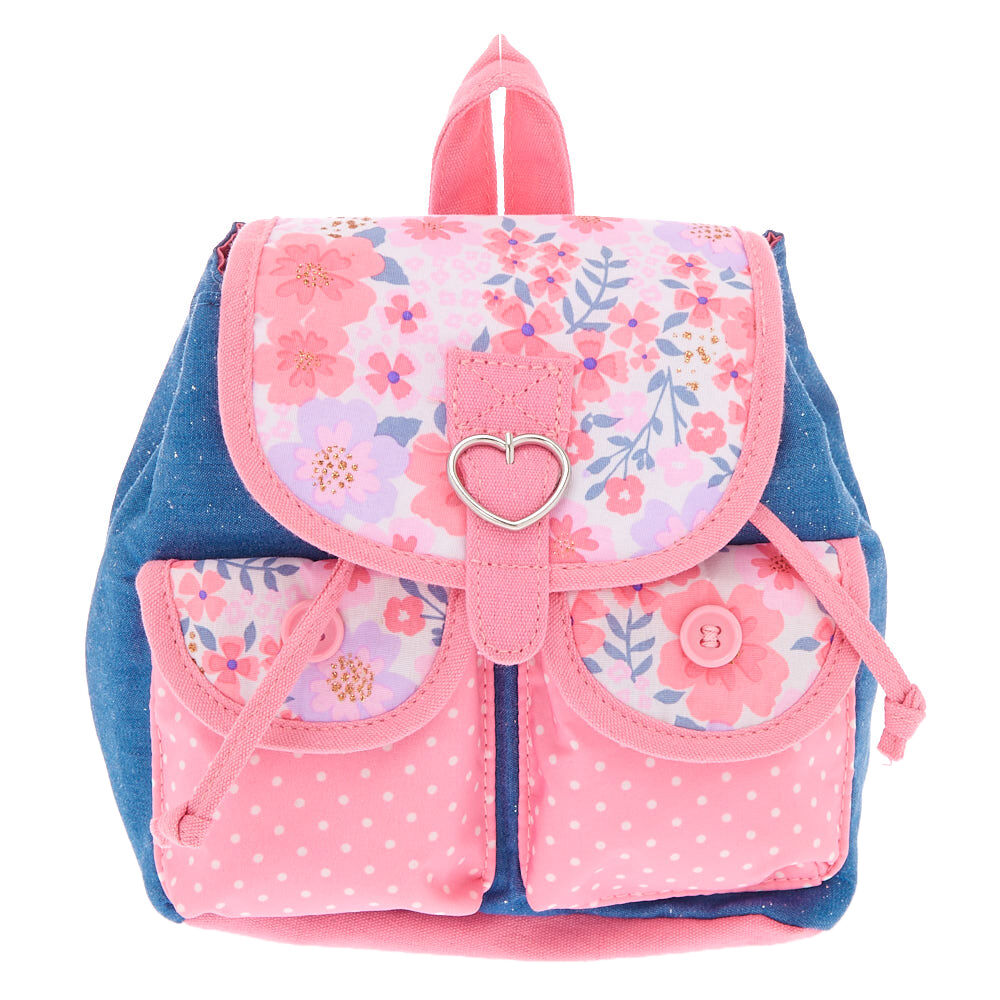 Claire s Club Floral Small Backpack
