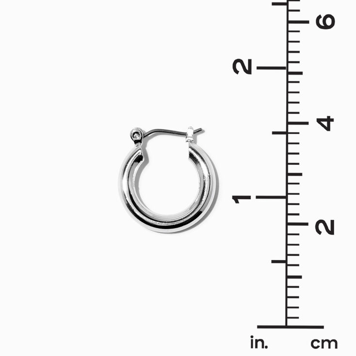 Silver-tone 20mm Tube Hoop Earrings,